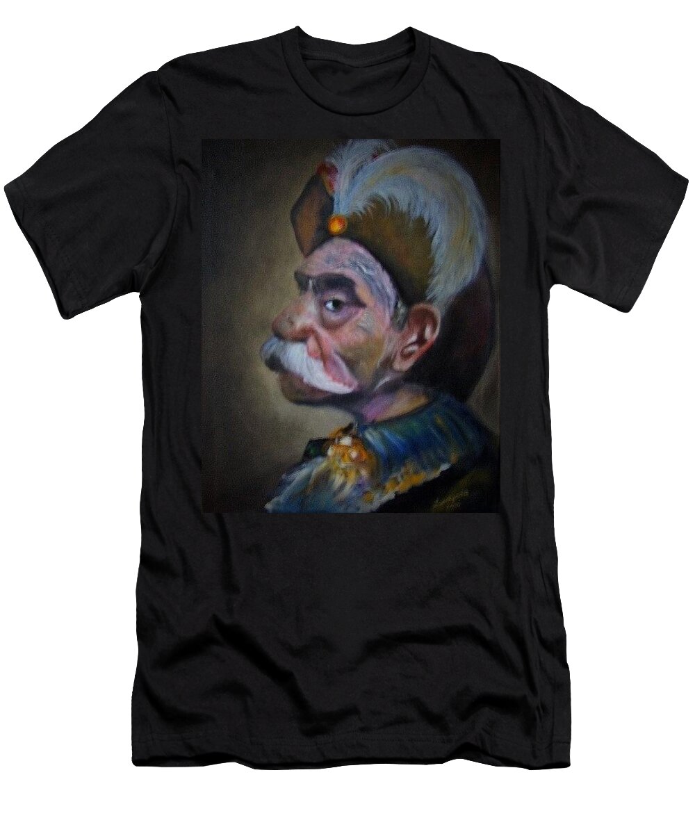 Art T-Shirt featuring the painting Old Musketeer by Ryszard Ludynia