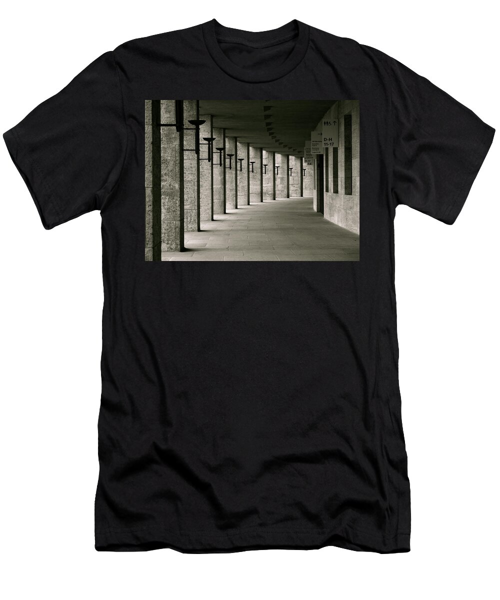 Olympics T-Shirt featuring the photograph Olympiastadion Berlin Corridor by Lexi Heft