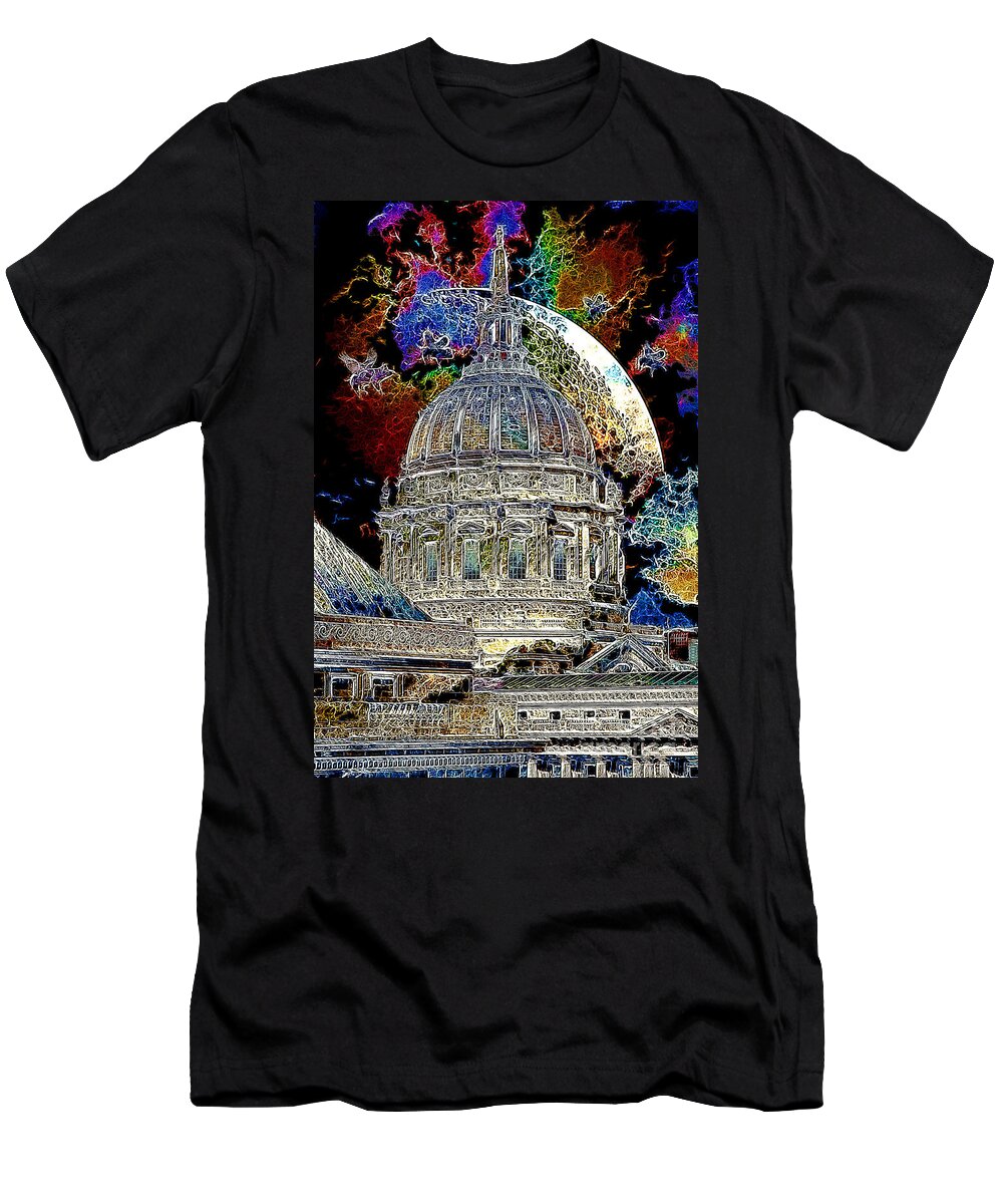 Bayarea T-Shirt featuring the photograph Once Upon A Time On A Warm Summers Night In San Francisco 5D22548 Artwork by Wingsdomain Art and Photography