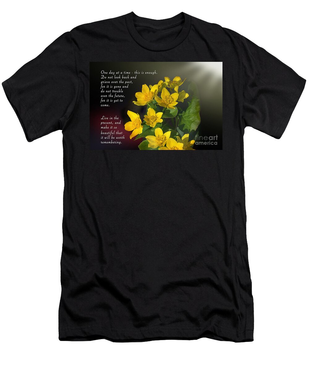 Water Lilly T-Shirt featuring the photograph One Day at a Time by Gwen Gibson