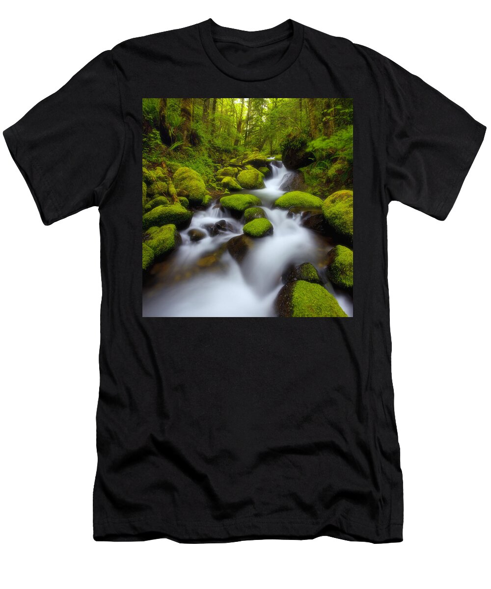 Oregon T-Shirt featuring the photograph Oregon Mossy Dreams by Darren White