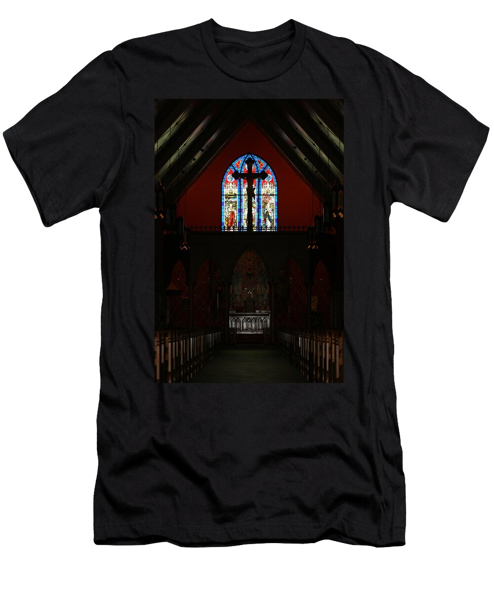 Altar T-Shirt featuring the photograph Our Lady of the Atonement by Ed Gleichman