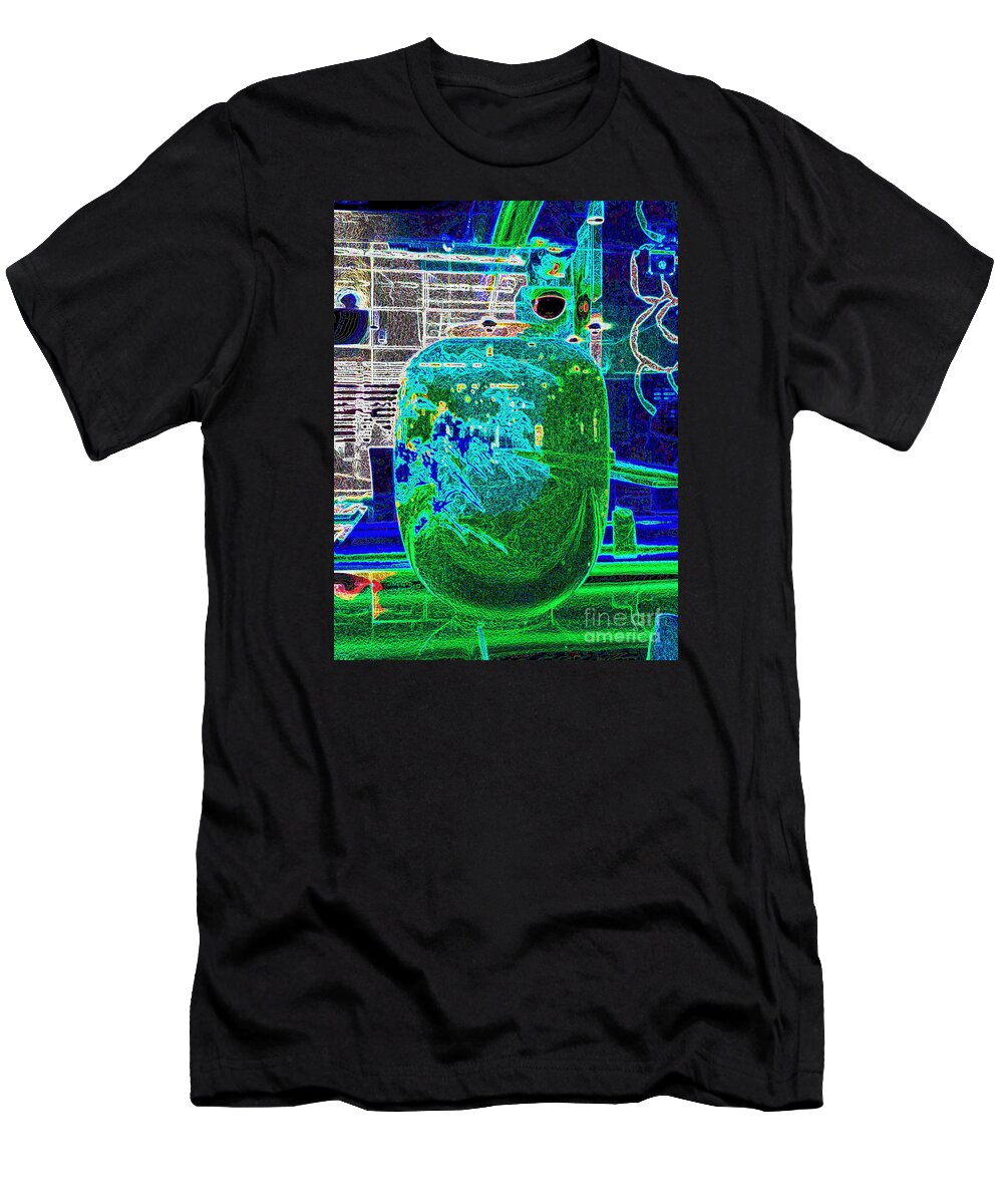 Abstract T-Shirt featuring the digital art Outlined Colors by Fei A