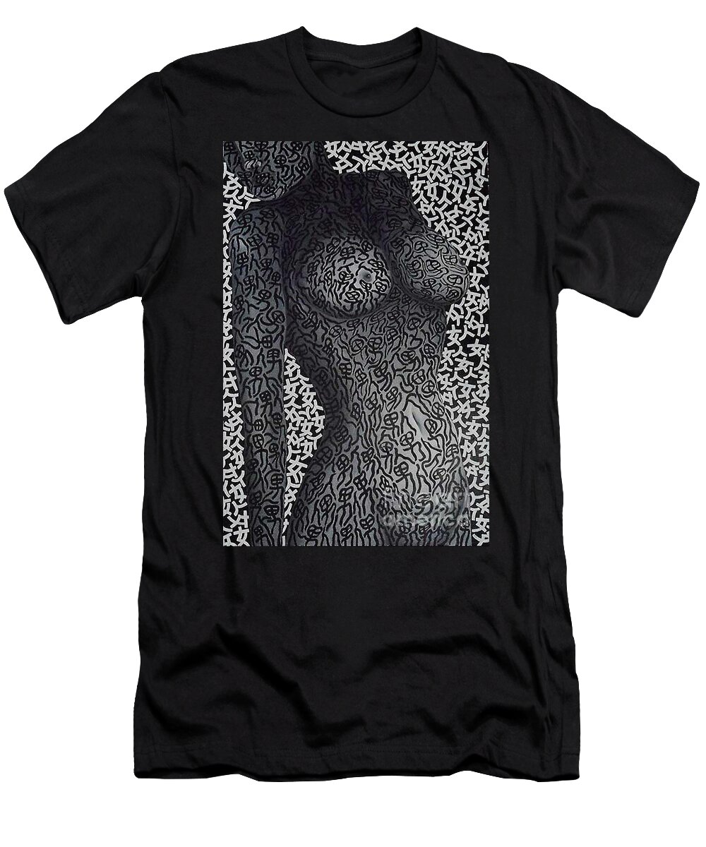 Google Images T-Shirt featuring the painting Patterned Scent by Fei A