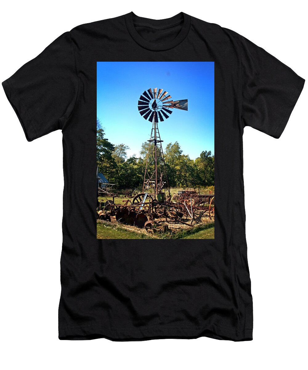 Windmill T-Shirt featuring the photograph Patterson Windmill by Marty Koch