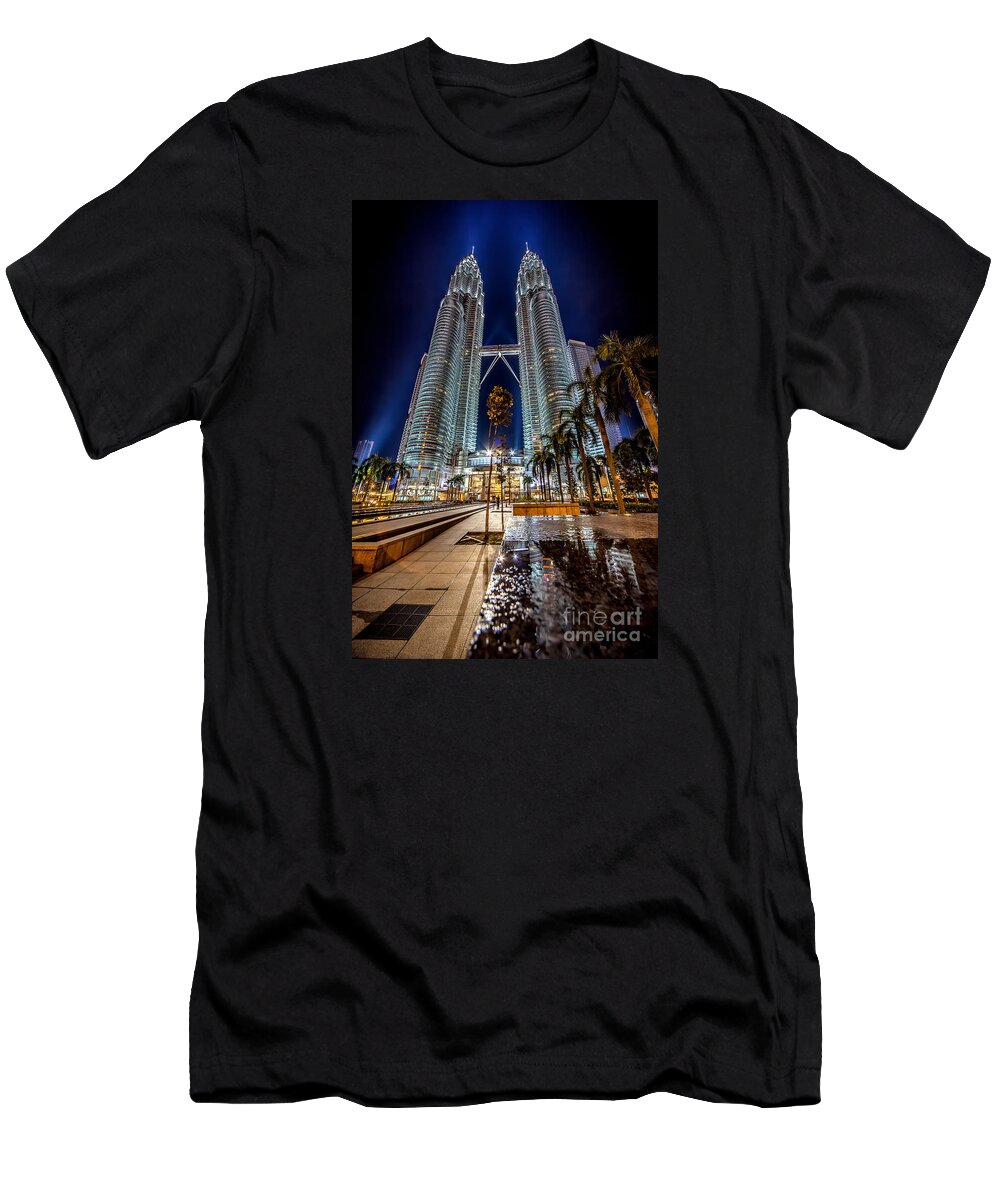 Petronas Tower T-Shirt featuring the photograph Petronas Twin Towers by Adrian Evans