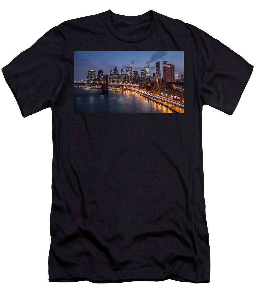 Us T-Shirt featuring the photograph Piercing Manhattan by Mihai Andritoiu
