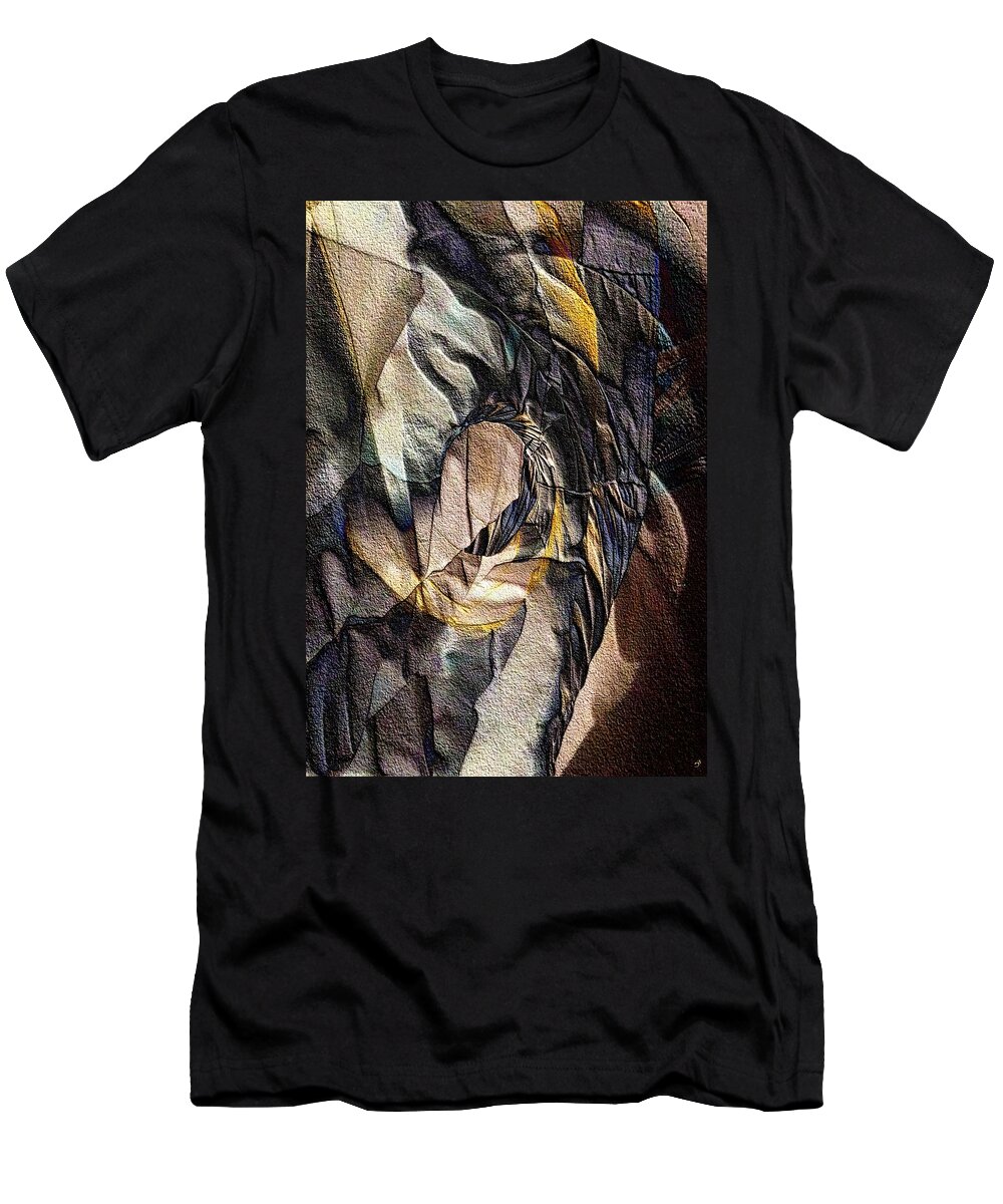 Abstract T-Shirt featuring the digital art Pigmented Sandstone by Ronald Bissett