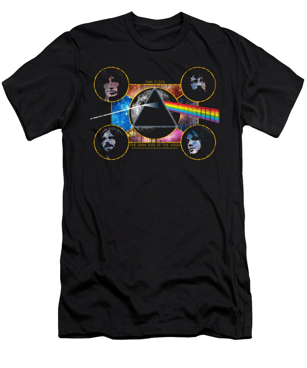  T-Shirt featuring the digital art Pink Floyd - Dark Side Heads by Brand A