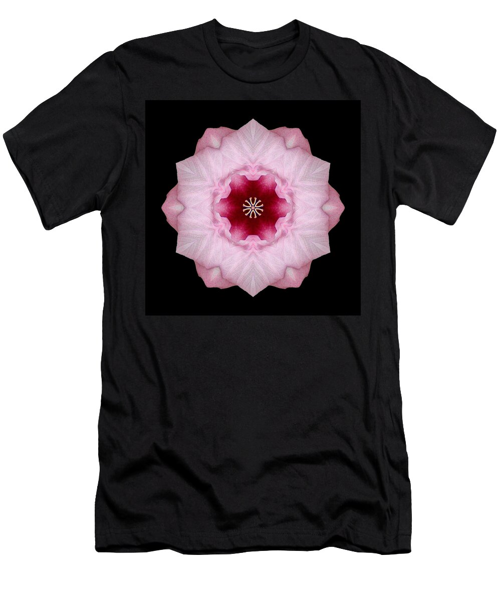 Flower T-Shirt featuring the photograph Pink Hibiscus I Flower Mandala by David J Bookbinder