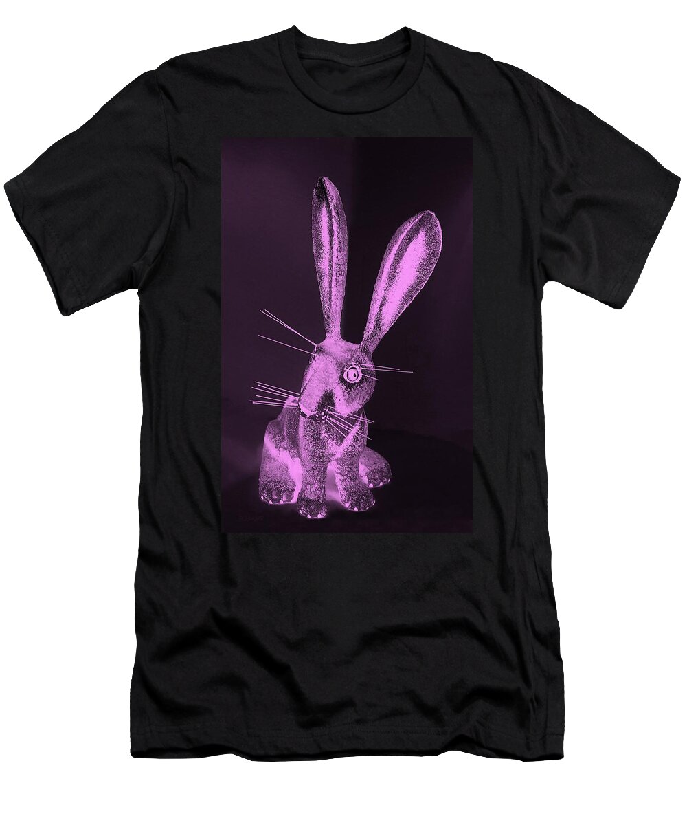 Rabbit T-Shirt featuring the photograph Pink New Mexico Rabbit by Rob Hans