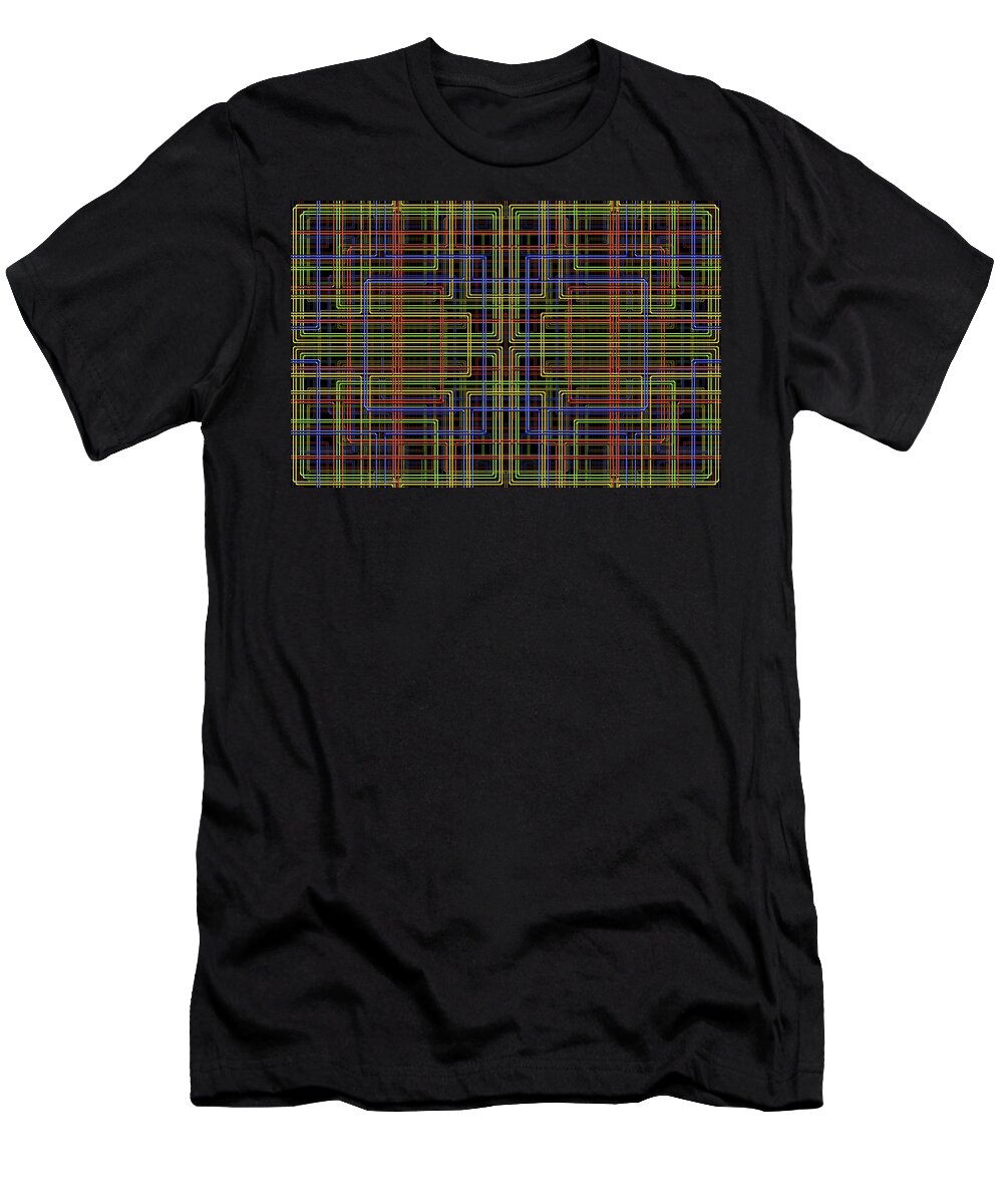 Abstract T-Shirt featuring the digital art Pipe Dreams 4 by Mike McGlothlen