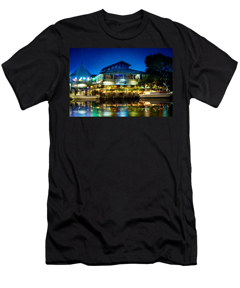 Ft. Lauderdale T-Shirt featuring the photograph Pirate Republic Restaurant Ft. Lauderdale by Mark Andrew Thomas