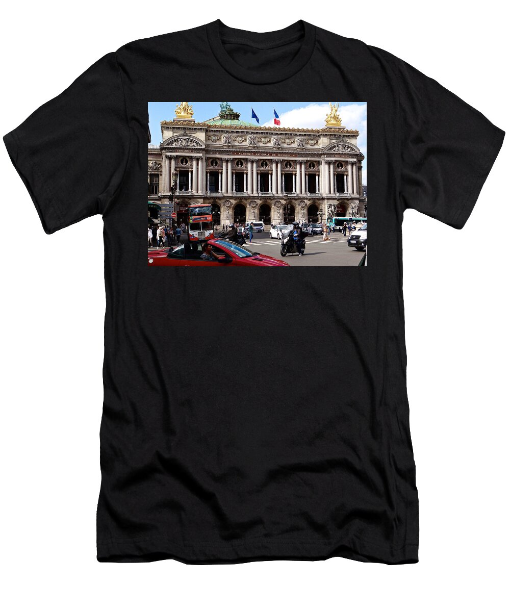 Place De L' Opera T-Shirt featuring the photograph Opera Place by Ira Shander
