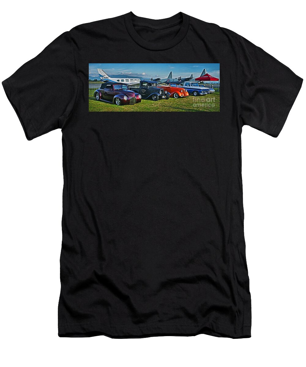Cars T-Shirt featuring the photograph Planes and Cars by Randy Harris