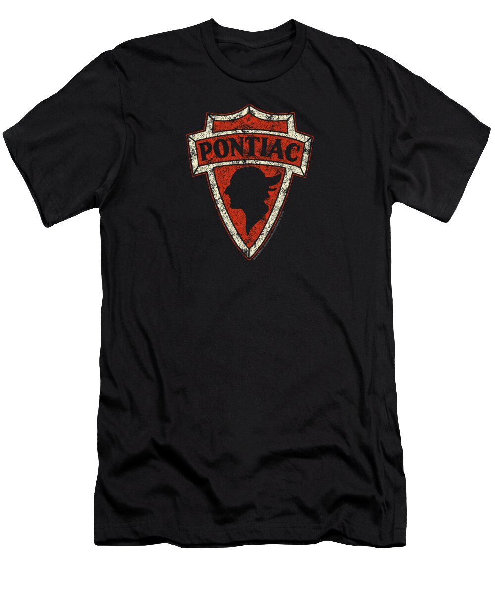  T-Shirt featuring the digital art Pontiac - Early Pontiac Arrowhead by Brand A