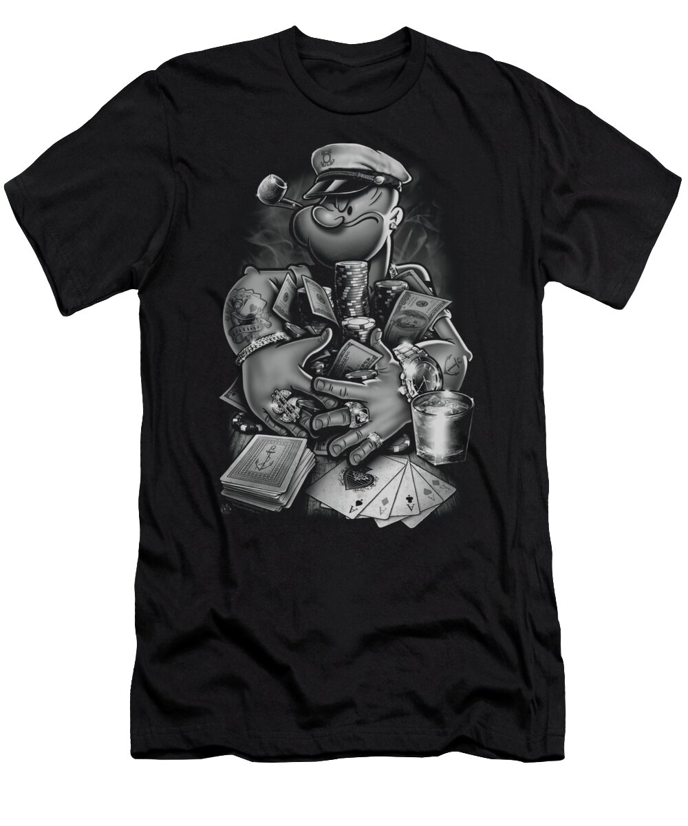 Popeye T-Shirt featuring the digital art Popeye - Mine All Mine by Brand A