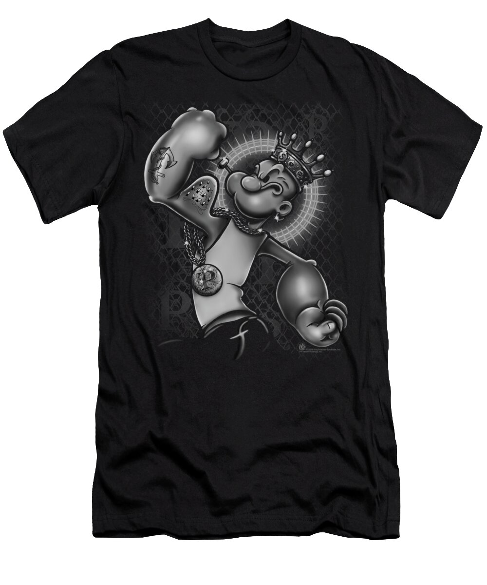 Popeye T-Shirt featuring the digital art Popeye - Spinach King by Brand A