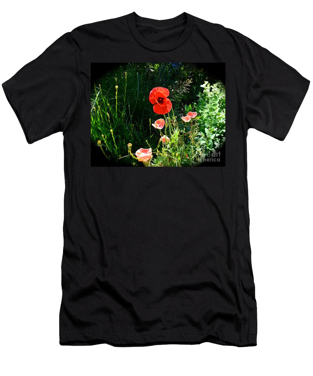 Poppy'n At You T-Shirt featuring the photograph Poppy'n At You by Luther Fine Art