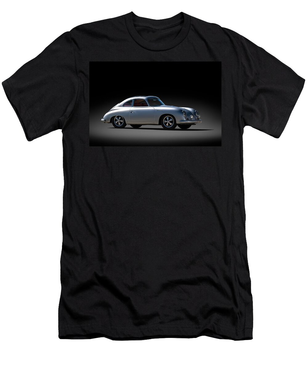 Silver T-Shirt featuring the digital art Porsche 356 Outlaw by Douglas Pittman