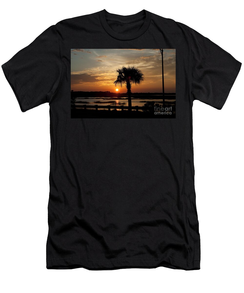 Palmetto T-Shirt featuring the photograph Port Royal Sunset by Scott Hansen