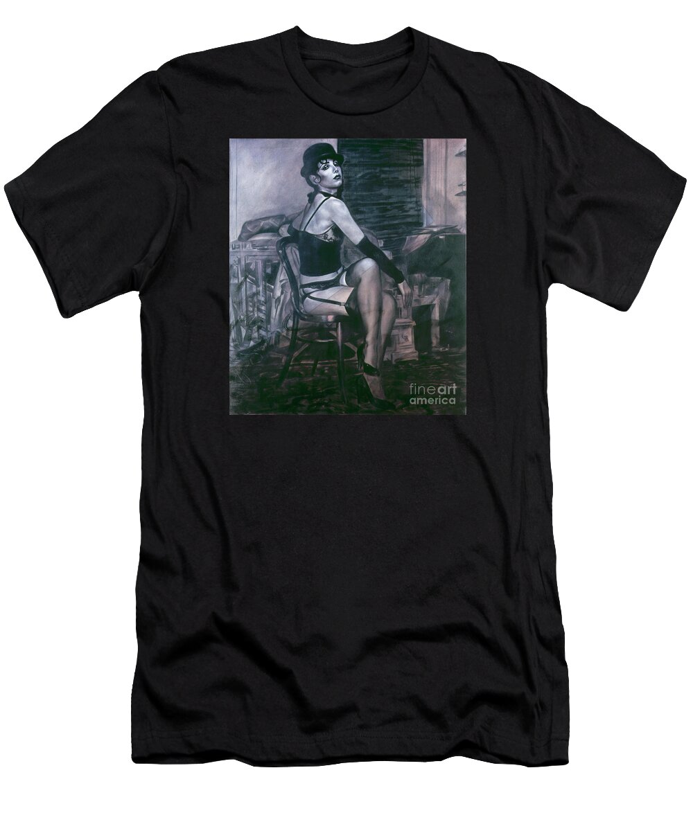Cabaret T-Shirt featuring the painting Portrait of a Night Infatuation by Ritchard Rodriguez