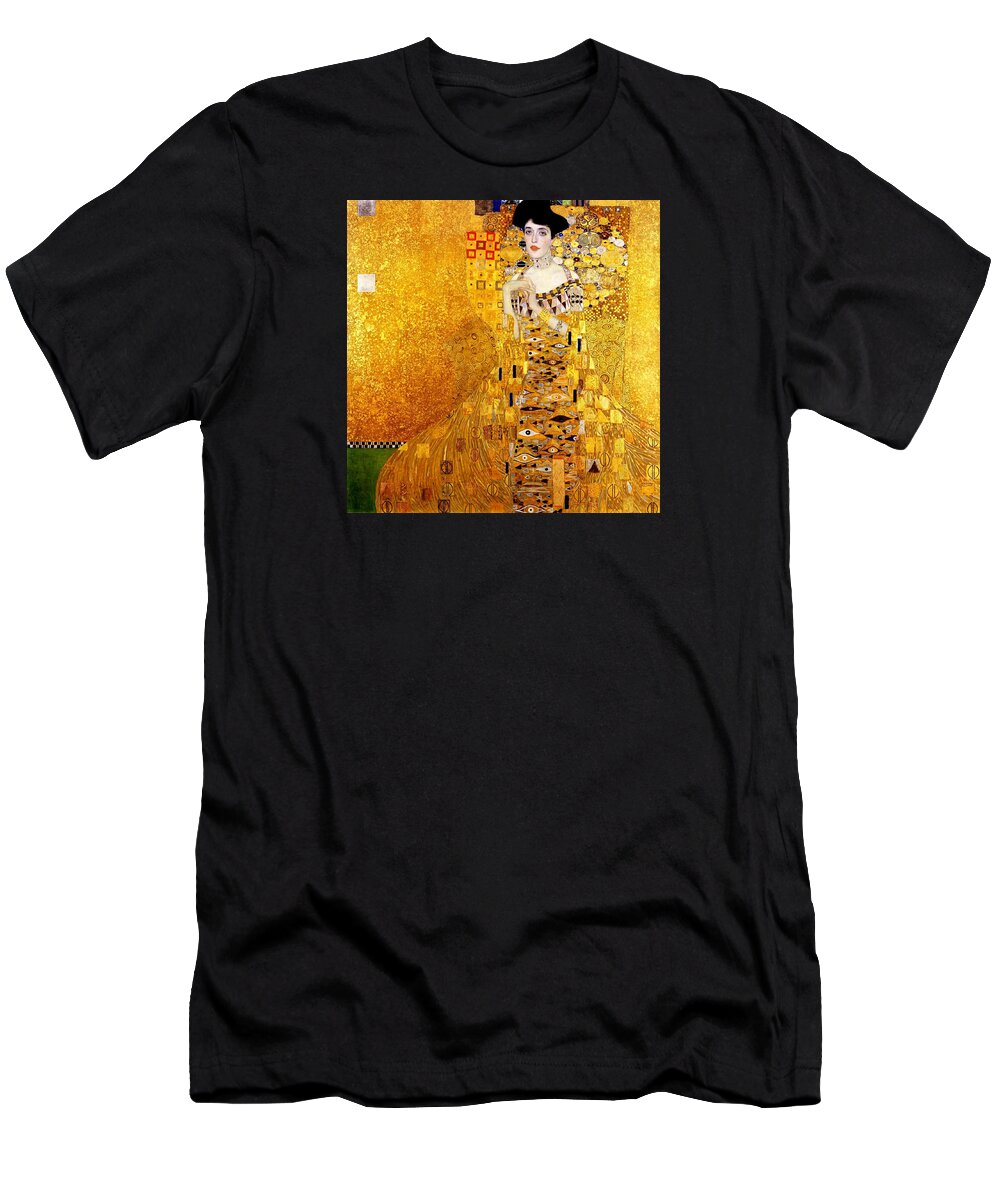Gustav Klimt T-Shirt featuring the painting Portrait Of Adele Bloch-Bauer by Gustav Klimt