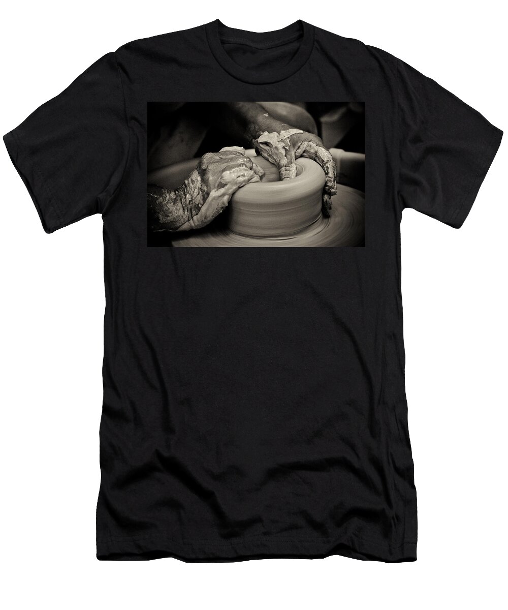 Pottery T-Shirt featuring the photograph Potter by Caitlyn Grasso