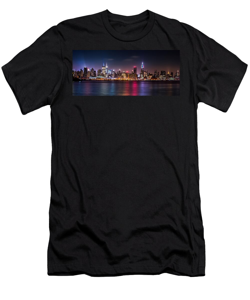 America T-Shirt featuring the photograph Pride Weekend Panorama by Mihai Andritoiu
