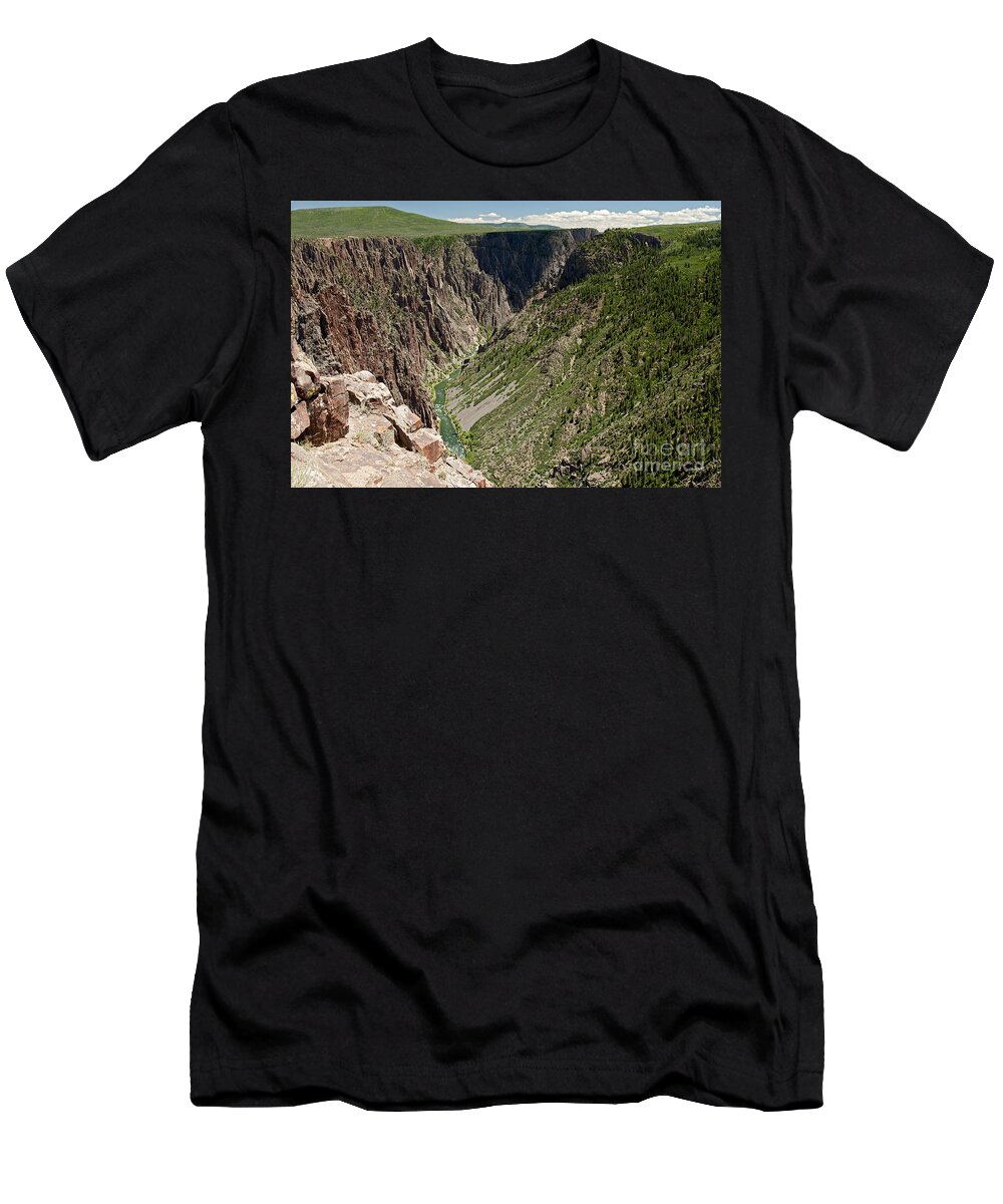 Black Canyon Of The Gunnison National Park T-Shirt featuring the photograph Pulpit Rock Overlook Black Canyon of the Gunnison by Fred Stearns
