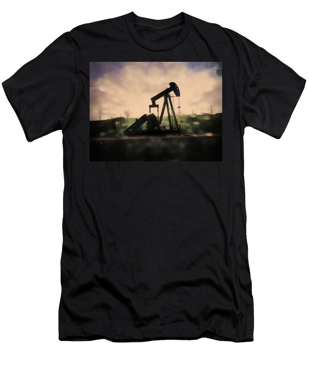 Oil T-Shirt featuring the photograph Pumpin Oil by Adam Vance