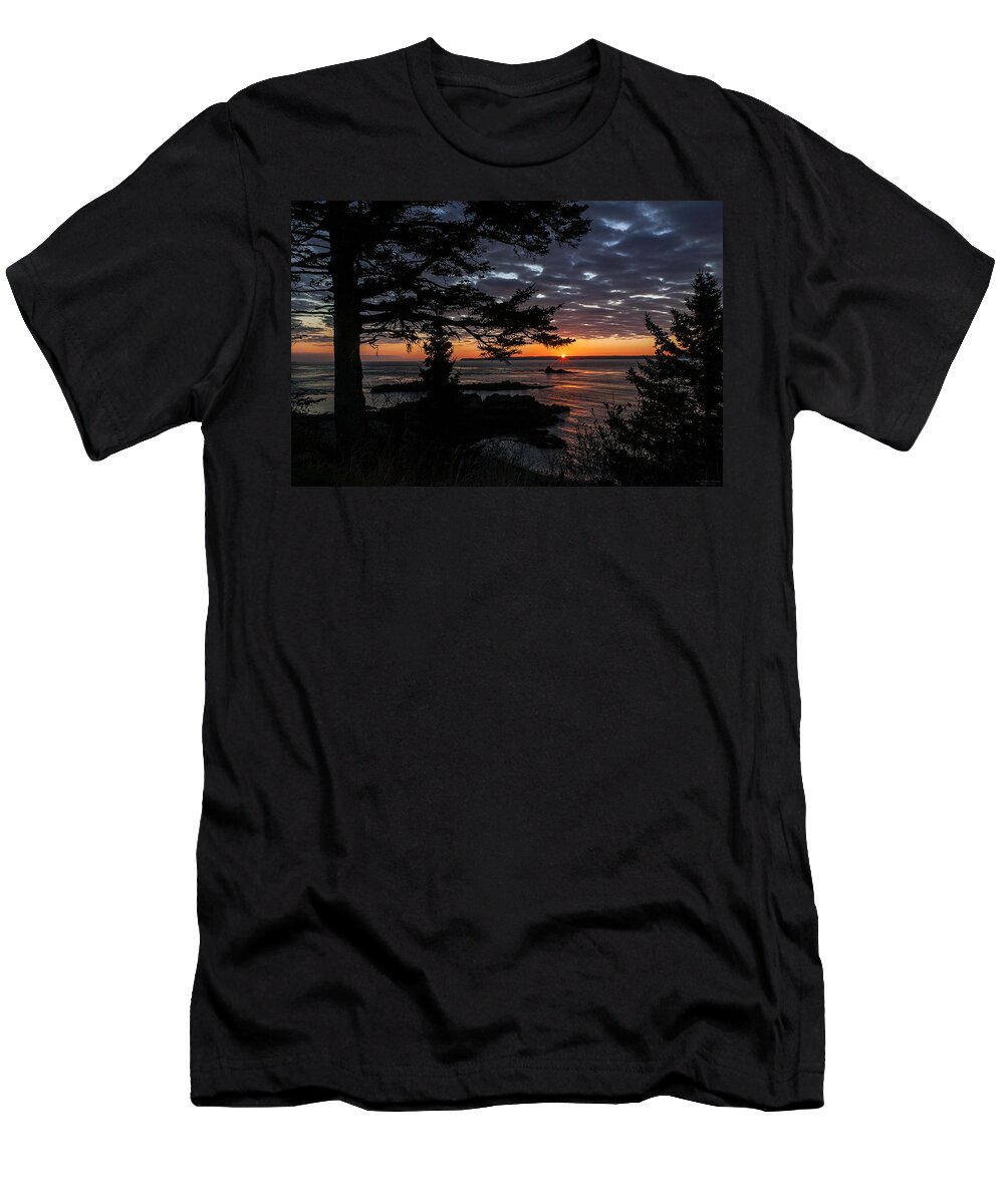 Quoddy Head State Park T-Shirt featuring the photograph Quoddy Sunrise by Marty Saccone