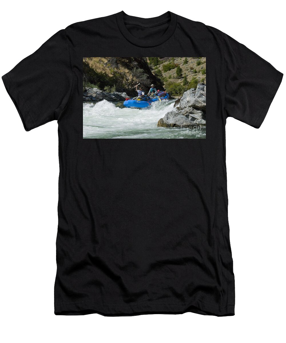 People T-Shirt featuring the photograph Rafters Running Tappan Falls by William H. Mullins