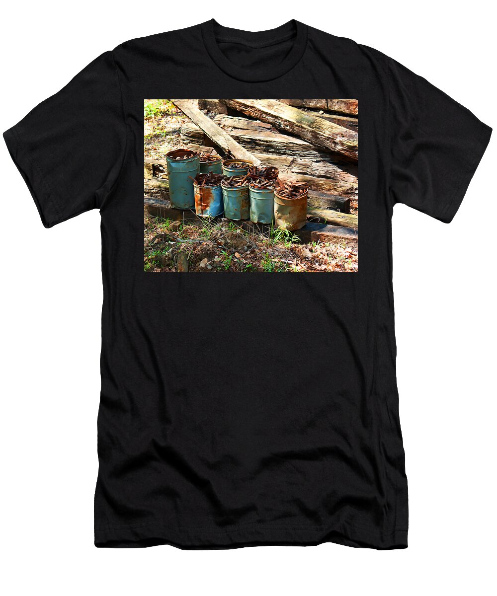 Train Ride T-Shirt featuring the photograph Railroad Leftover by M Three Photos
