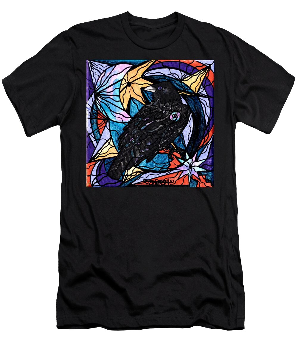 Raven T-Shirt featuring the painting Raven by Teal Eye Print Store