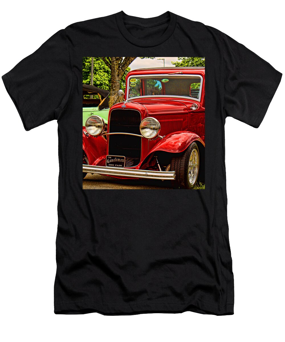  T-Shirt featuring the photograph Red Ford Coupe by Ron Roberts