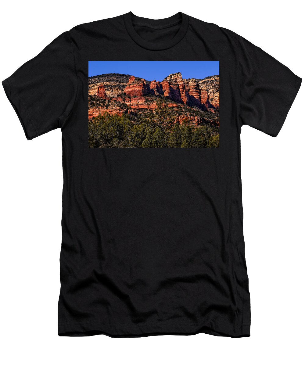 2014 T-Shirt featuring the photograph Red Rock Sentinels by Mark Myhaver