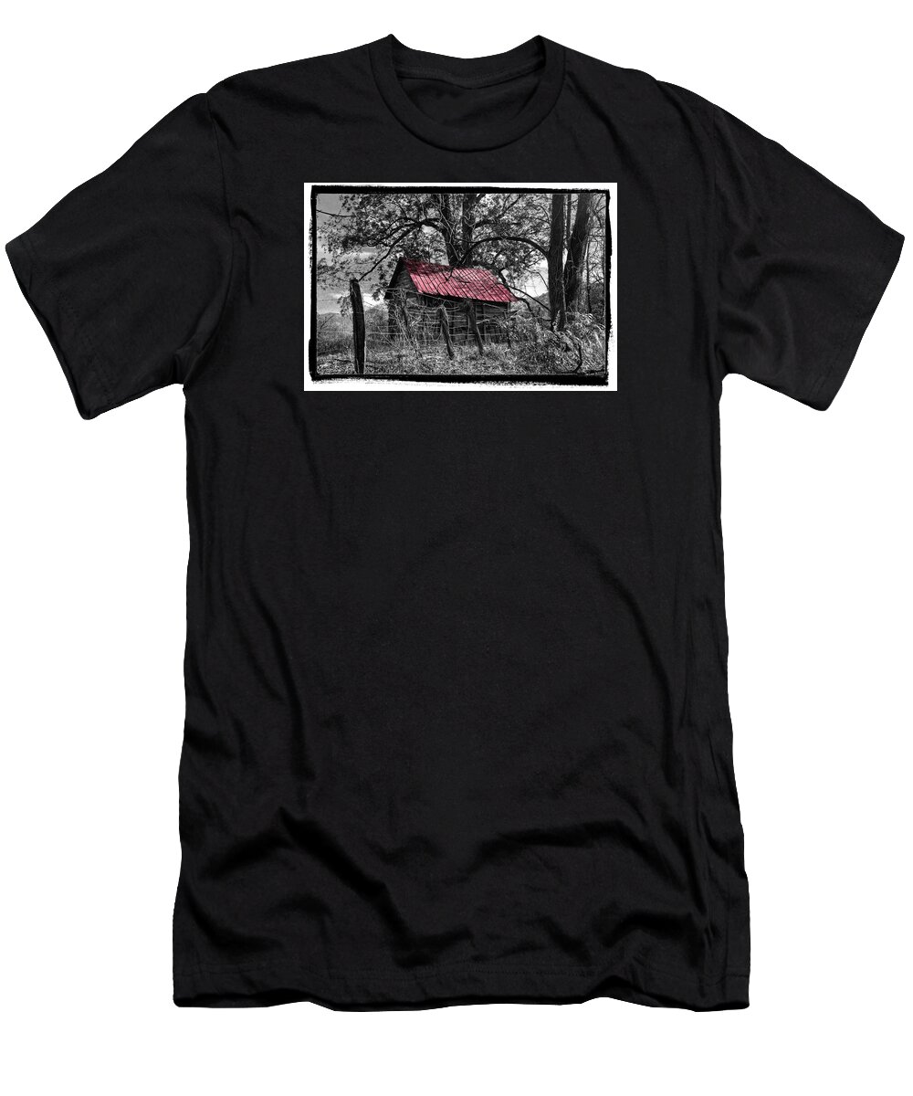 Andrews T-Shirt featuring the photograph Red Roof by Debra and Dave Vanderlaan