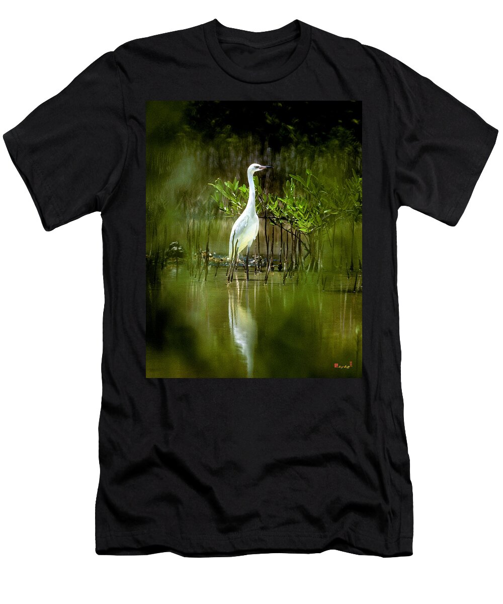 Nature T-Shirt featuring the photograph Reddish Egret 9C by Gerry Gantt