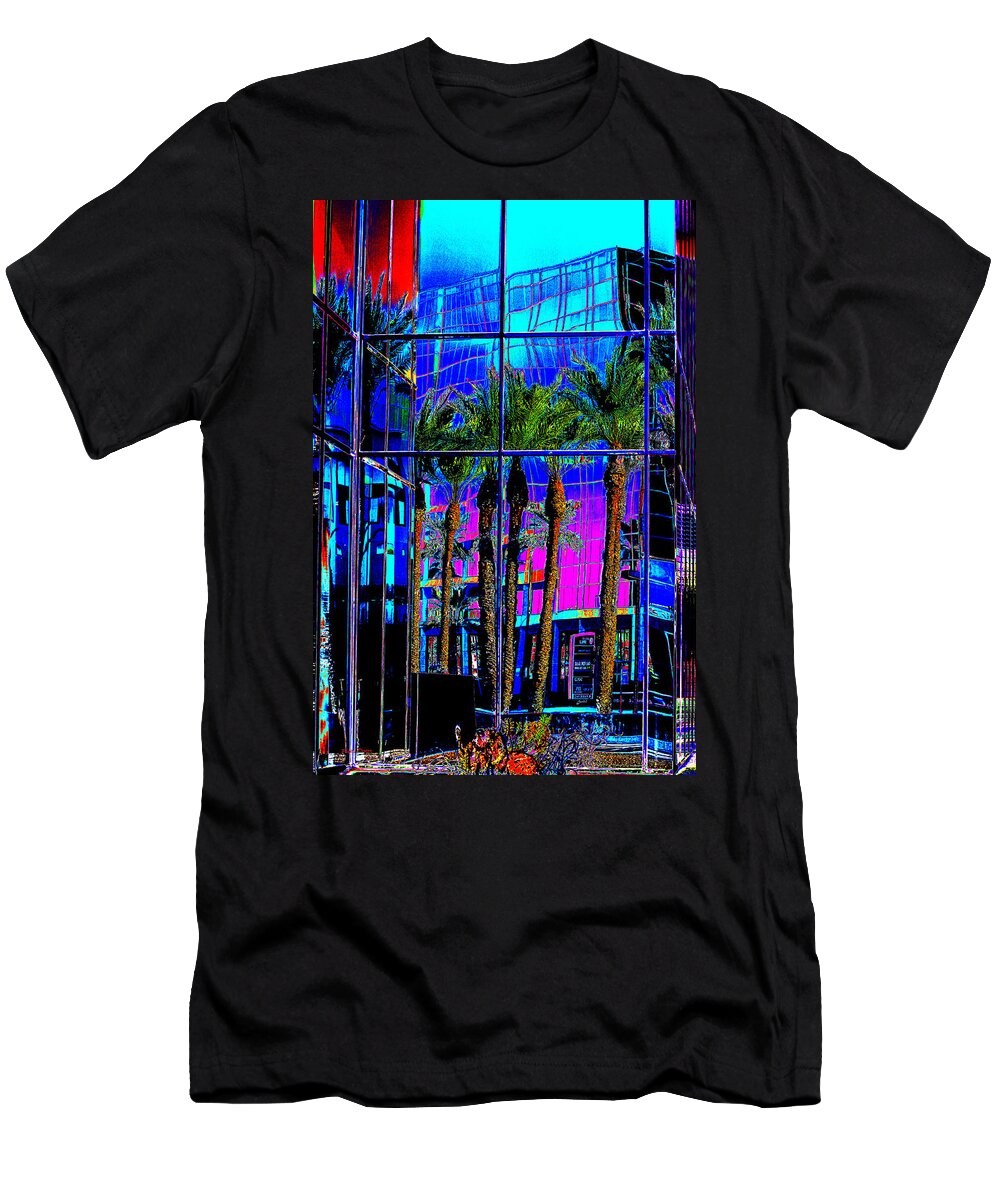Architecture T-Shirt featuring the photograph Reflecting In Pop Art by Phyllis Denton