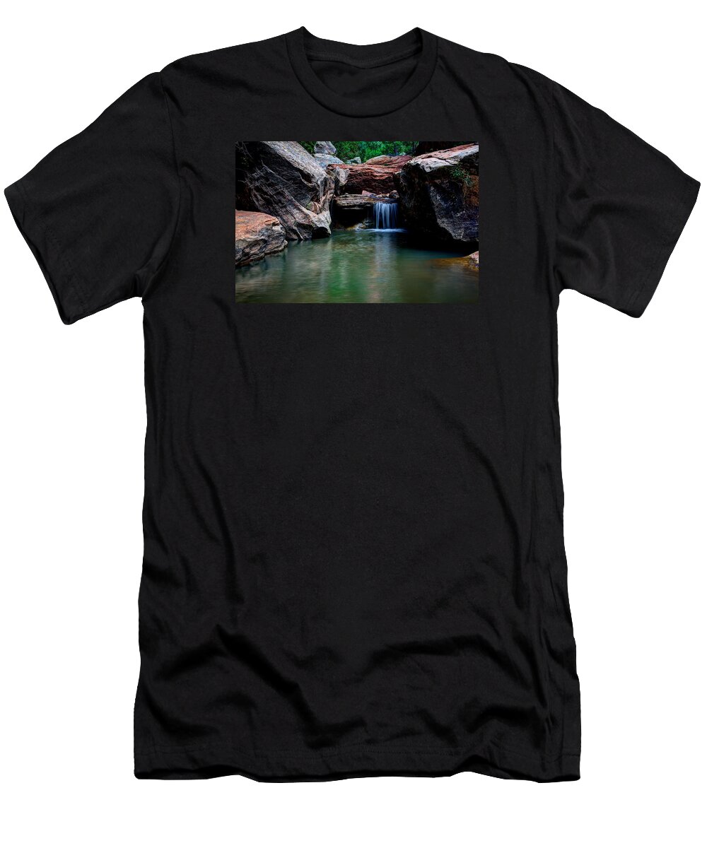 Water T-Shirt featuring the photograph Remote Falls by Chad Dutson