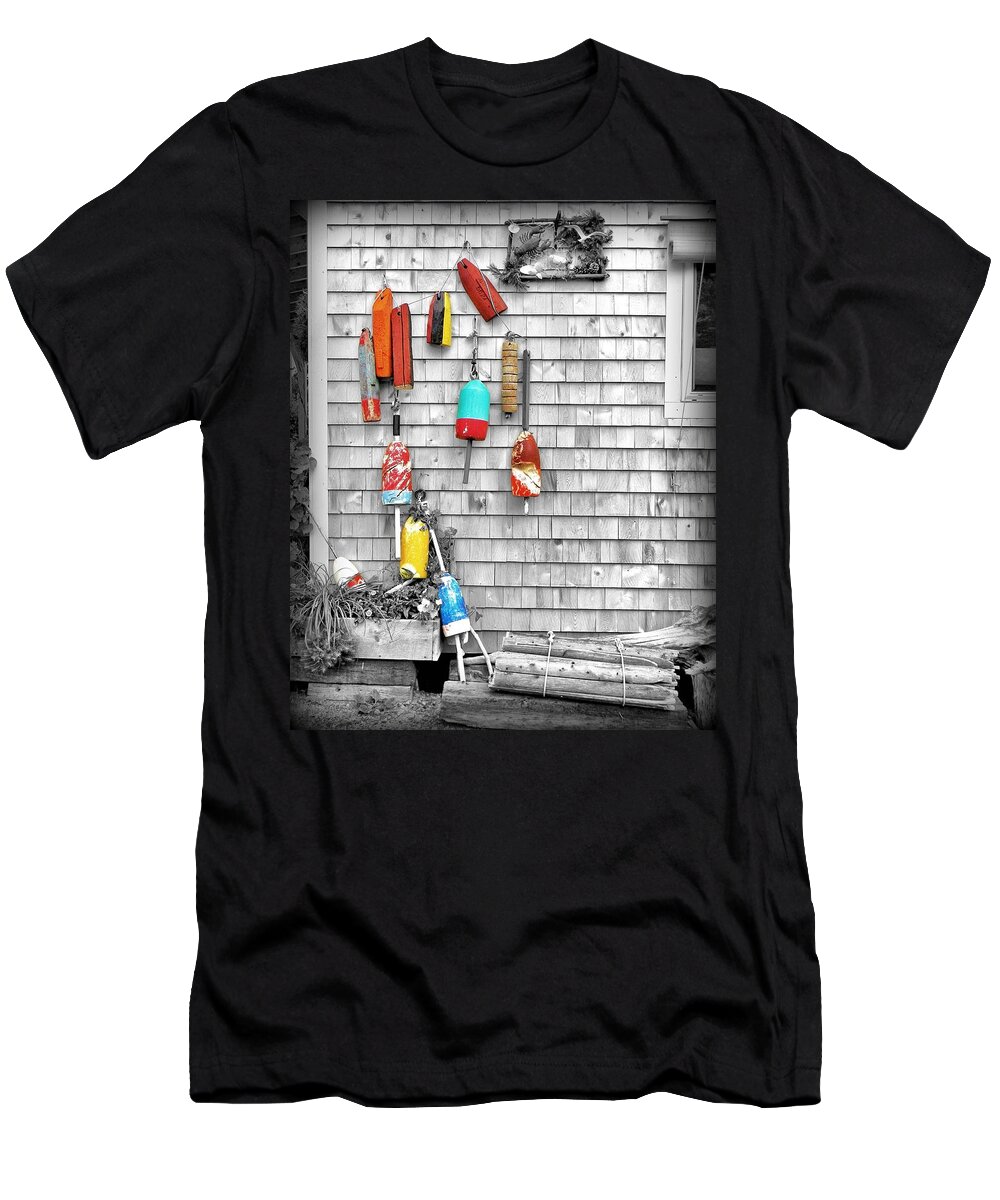 Buoys T-Shirt featuring the photograph Retired Buoys by Jean Goodwin Brooks