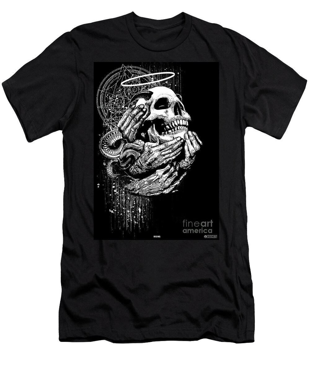 Tony Koehl T-Shirt featuring the mixed media Rising by Tony Koehl