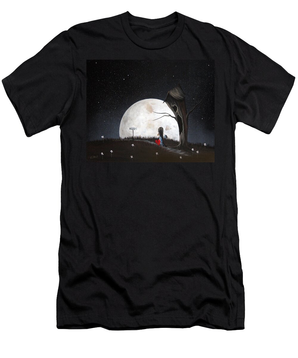 Surrealism Art T-Shirt featuring the painting Surreal Art Prints by Erback by Moonlight Art Parlour