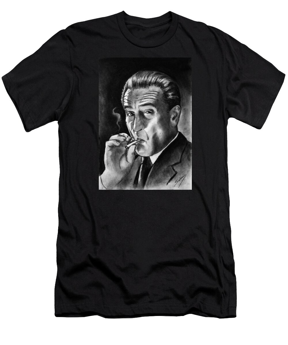 Wallpaper T-Shirt featuring the drawing Robert De Niro by Salman Ravish
