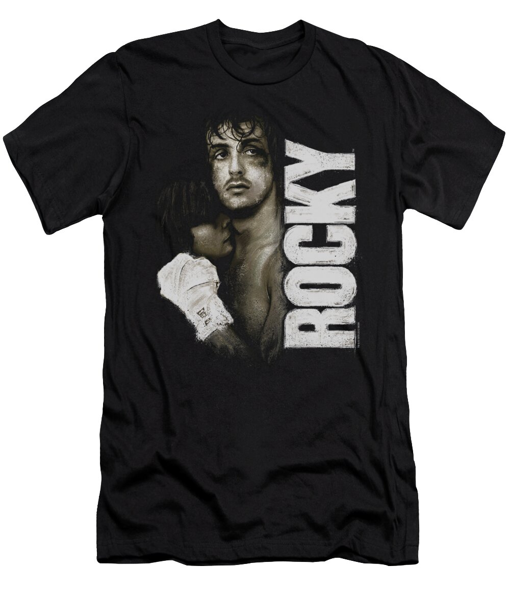  T-Shirt featuring the digital art Rocky - Painted Rocky by Brand A