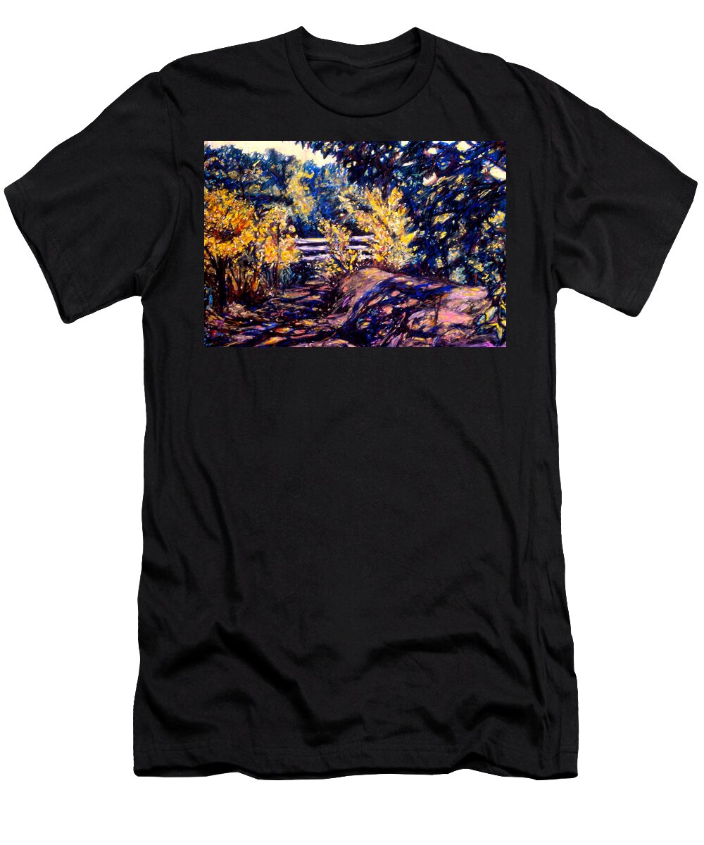 Fall T-Shirt featuring the painting Rolling Shadows by Kendall Kessler