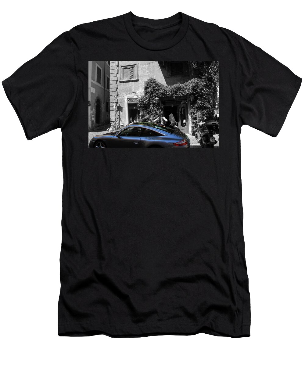 Rome T-Shirt featuring the photograph Roman Porsche by Andrew Fare