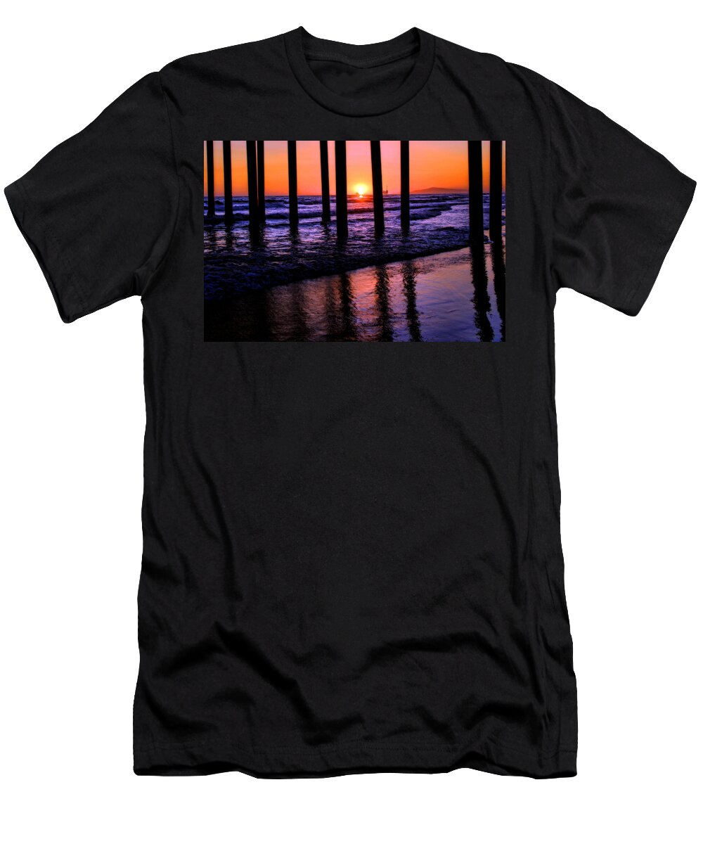 Pier T-Shirt featuring the photograph Romantic stroll by Tammy Espino