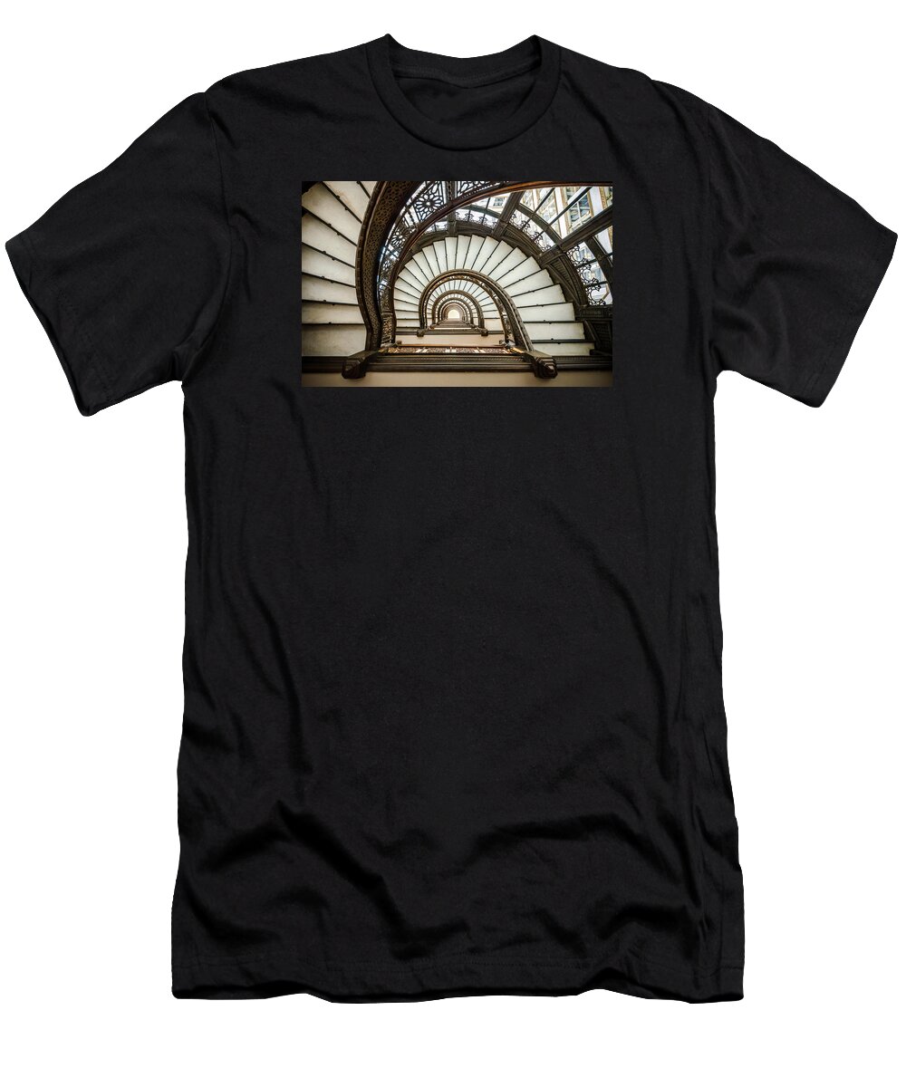 Chicago T-Shirt featuring the photograph Rookery Building Oriel Staircase by Anthony Doudt